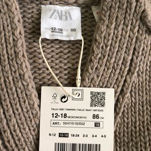 NWT Zara Baby Boy Knit Cardigan 12-18 min